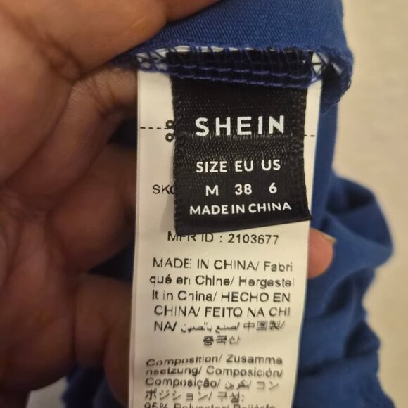 Blue Jersey Knit Jumpsuit – Size M / US 6, NWOT - Picture 2 of 2